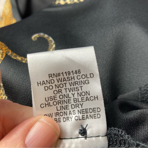 Jodifl Black Pullover Dress with Gold Cheetahs Size Small - Picture 12 of 13